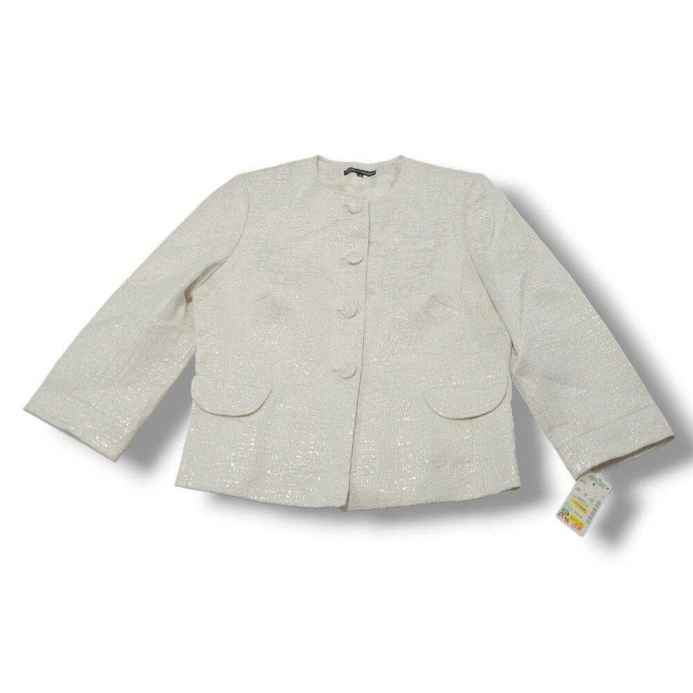 Isabella DeMarco Jacket Size 12 Women's Blazer Jacket Padded Shoulders New NWOT